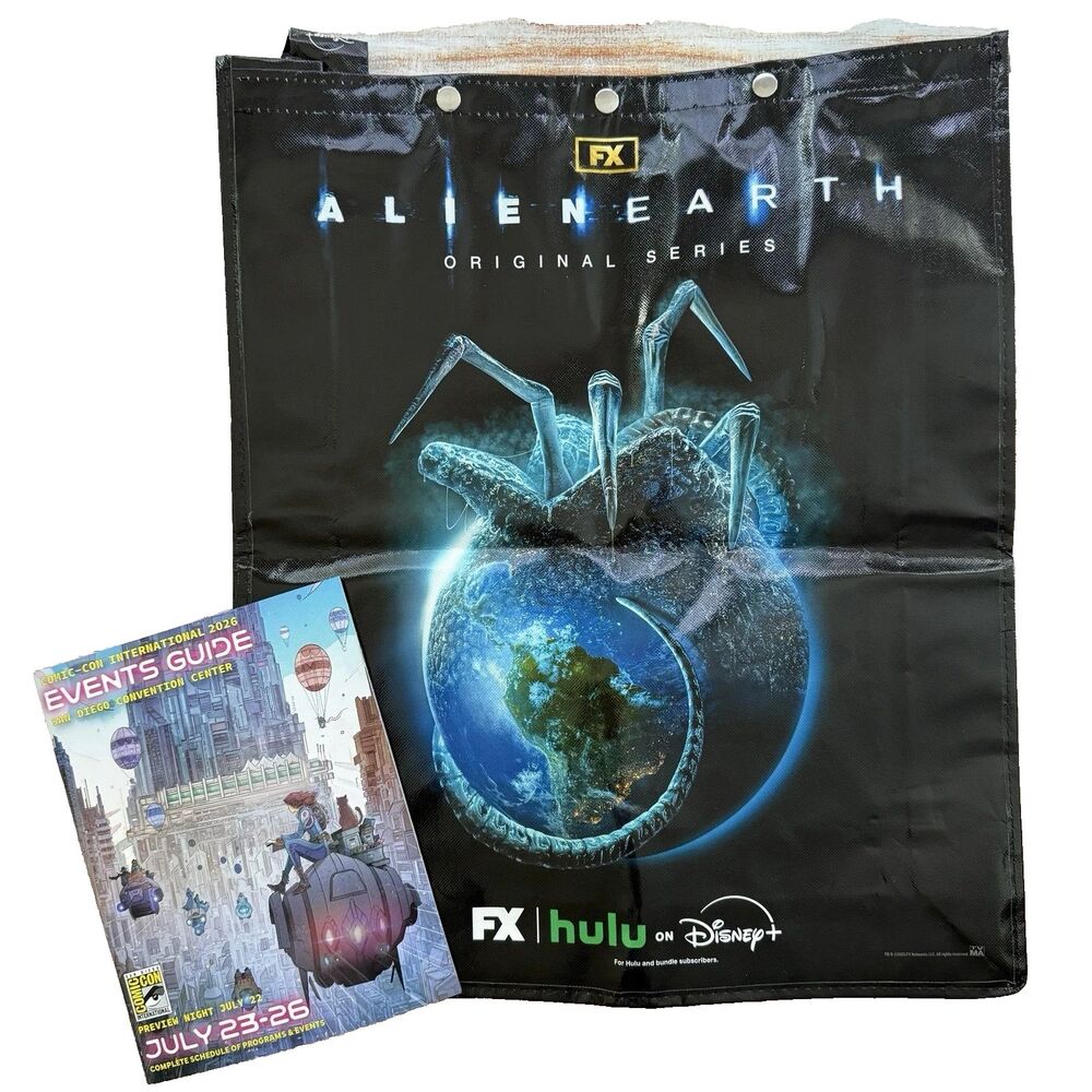 SDCC 2026 San Diego Comic Con Bag Backpack Alien Earth & Events Guide IN HAND